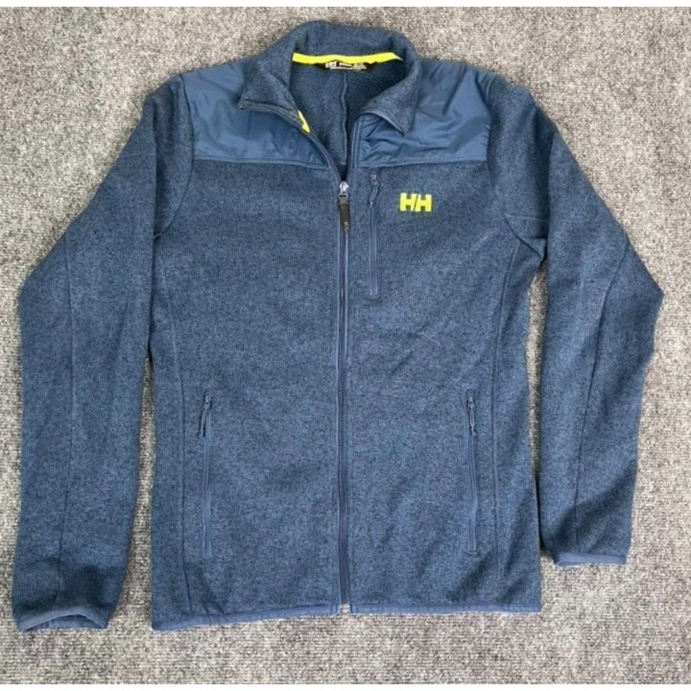 Helly Hansen Varde Knit / Fleece Full Zip Jacket Blue Size Small